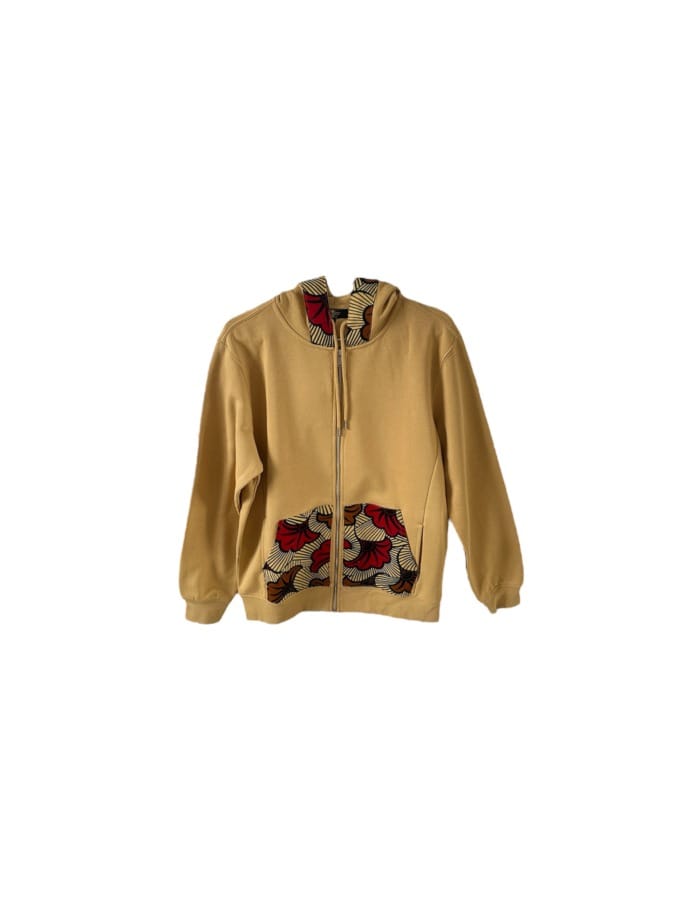 Mode africaine homme femme 2025 sweat à capuche hoodie en wax - Afrhika store boutique à toulouse