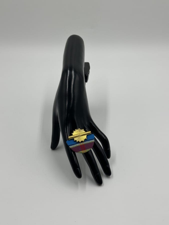 Mode africaine femme 2025 bague en madras - Afrhika store boutique de mode africaine à toulouse