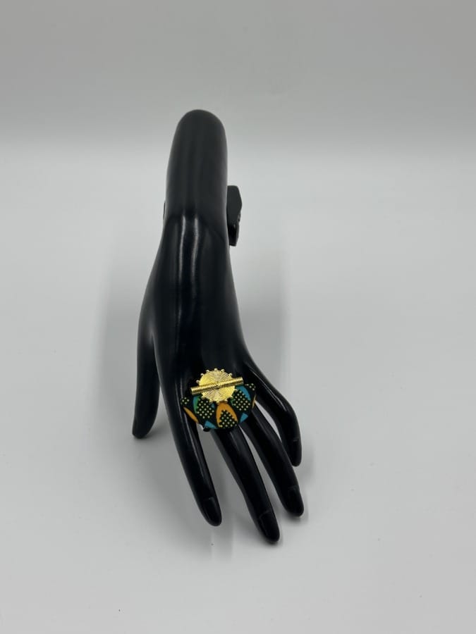 Mode africaine femme 2025 bague en wax - Afrhika store boutique de mode africaine à toulouse