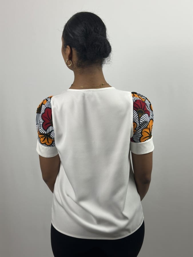 Mode africaine femme 2025 chemisier en wax - Afrhika store boutique à toulouse