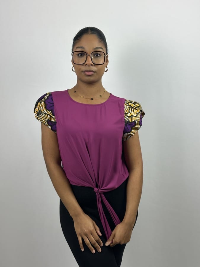 Mode africaine femme 2025 chemisier en wax - Afrhika store boutique à toulouse
