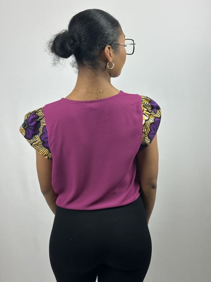 Mode africaine femme 2025 chemisier en wax - Afrhika store boutique à toulouse