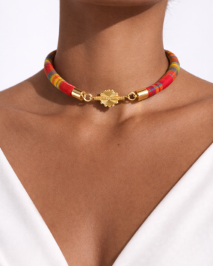 Mode africaine femme 2026 collier en madras - Afrhika store boutique à toulouse