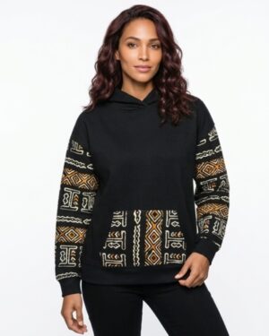 Mode africaine homme femme 2026 sweat à capuche hoodie en wax - Afrhika store boutique à toulouse
