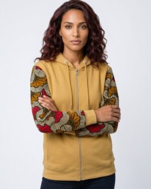 Mode africaine homme femme 2026 sweat à capuche hoodie en wax - Afrhika store boutique à toulouse