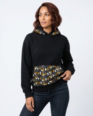 Mode africaine homme femme 2026 sweat à capuche hoodie en wax - Afrhika store boutique à toulouse