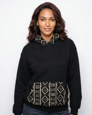 Mode africaine homme femme 2026 sweat à capuche hoodie en wax - Afrhika store boutique à toulouse