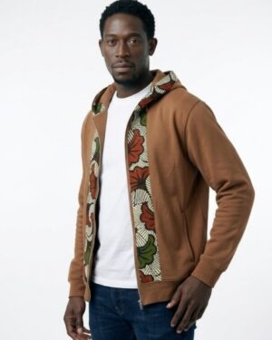 Mode africaine homme femme 2026 sweat à capuche hoodie en wax - Afrhika store boutique à toulouse