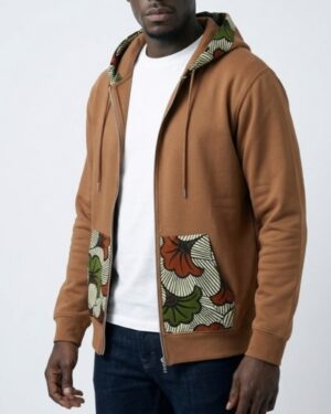 Mode africaine homme femme 2026 sweat à capuche hoodie en wax - Afrhika store boutique à toulouse